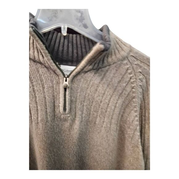 Columbia Quarter Zip Tan Pullover Sweater Mens Size Large - Picture 3 of 7